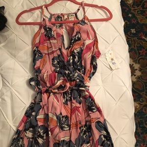Billabong floral wrap dress